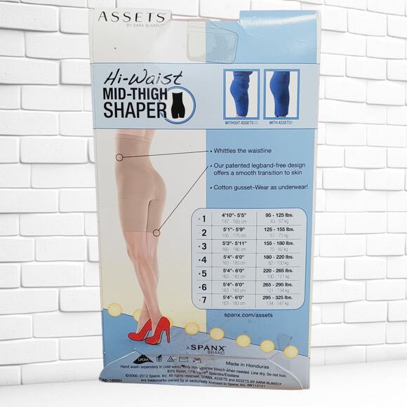 Spanx Hi Waist Mid-Thigh Shaper Nude Size 4 Assets by Sara Blakely New - Picture 2 of 3